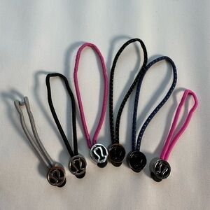 Set of 6 - Lululemon Replacement Zipper Pulls Hair Ties Define Scuba (P)